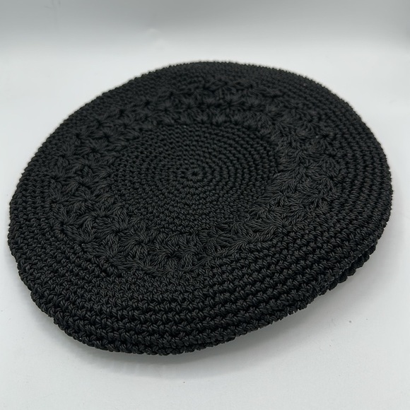Vintage black crocheted hat main image 2